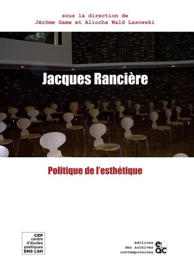 Couverture : Jacques Rancière et la politique de l'esthétique