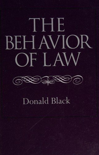 Couverture : The behaviour of Law