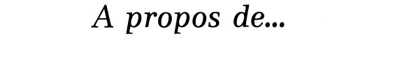 Couverture : A propos de--