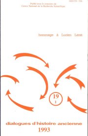 Couverture : Dialogues d'histoire ancienne. 19. 1, 1993