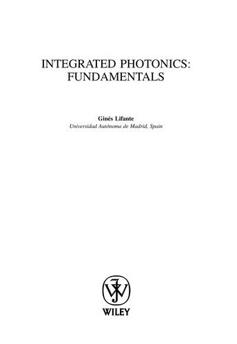 Couverture : Integrated photonics