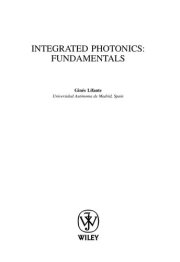 Couverture : Integrated photonics