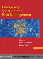 Couverture : Emergency Sedation and Pain Management