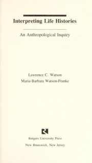 Couverture : Interpreting life histories