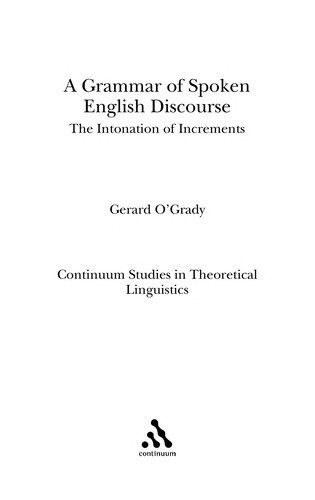 Couverture : A grammar of spoken English discourse