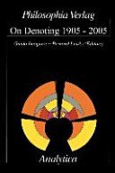 Couverture : On Denoting, 1905-2005