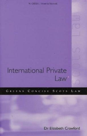 Couverture : Private International Law