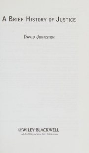 Couverture : A brief history of justice