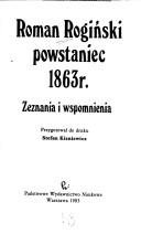 Couverture : Roman Rogiński, powstaniec 1863