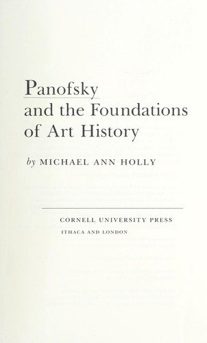 Couverture : Panofsky and the foundations of art history