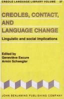 Couverture : Creoles, contact, and language change