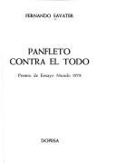 Couverture : Panfleto contra el todo