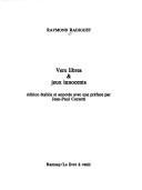Couverture : Vers libres & jeux innocents