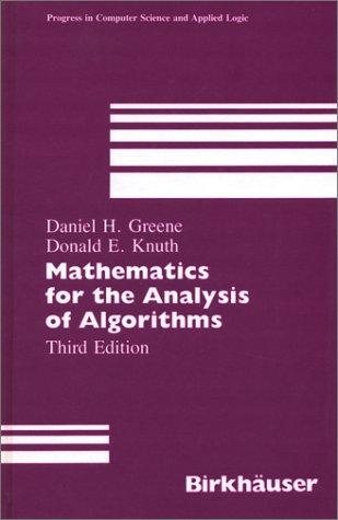 Couverture : Mathematics for the analysis of algorithms