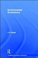 Couverture : Environmental Governance