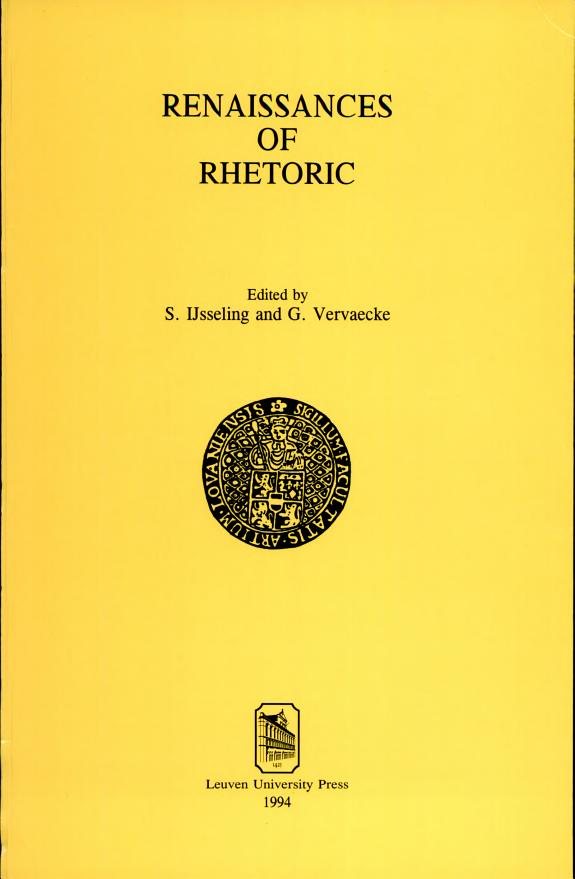 Couverture : Renaissances of rhetoric