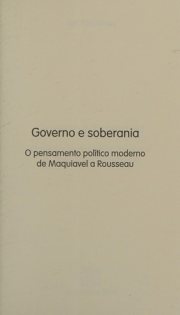 Couverture : Governo e soberania