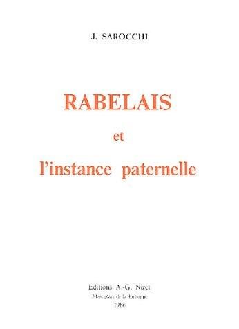 Couverture : Rabelais et l'instance paternelle