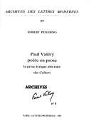 Couverture : Paul Valéry, poète en prose
