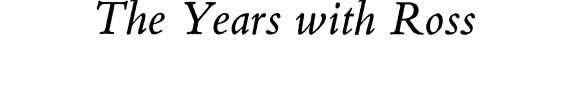 Couverture : Years With Ross