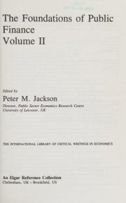 Couverture : The foundations of public finance