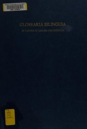 Couverture : Glossaria bilinguia in papyris et membranis reperta