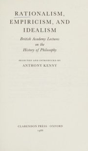 Couverture : Rationalism, empiricism and idealism