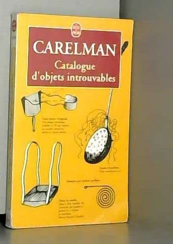 Couverture : Catalogue d'objets introuvables