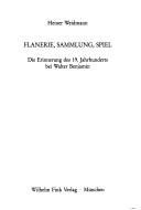 Couverture : Flanerie, Sammlung, Spiel
