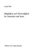Couverture : Möglichkeit und Notwendigkeit bei Aristoteles und heute