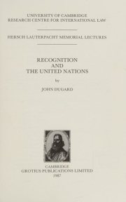 Couverture : Recognition and the United Nations