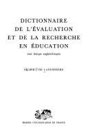 Couverture : Dictionnaire de l'évaluation et de la recherche en éducation ; avec lexique anglais-français