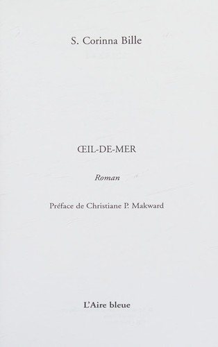 Couverture : Oeil-de-mer