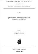 Couverture : Dialectology, linguistics, literature