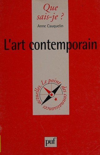 Couverture : L' art contemporain