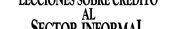 Couverture : Lecciones sobre crédito al sector informal.