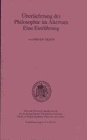 Couverture : Überlieferung der Philosophie im Altertum