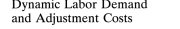 Couverture : Dynamic labor demand and adjustment costs