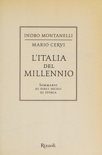 Couverture : L' Italia del millennio