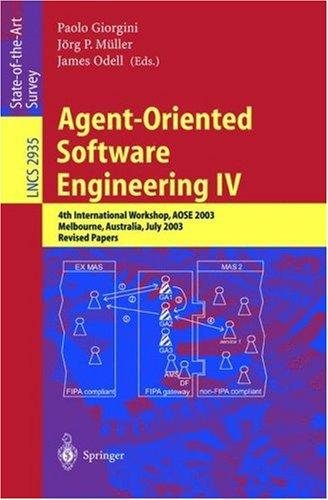 Couverture : Agent-Oriented Software Engineering IV