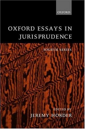 Couverture : Oxford essays in jurisprudence.