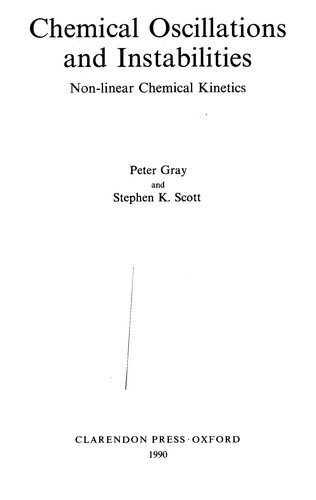 Couverture : Chemical oscillations and instabilities