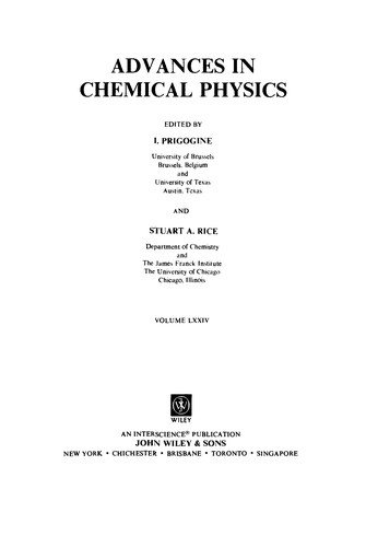 Couverture : Advances in Chemical Physics