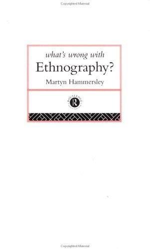 Couverture : What's wrong with ethnography?