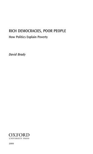 Couverture : Rich democracies, poor people