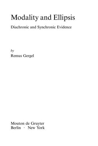 Couverture : Modality and ellipsis
