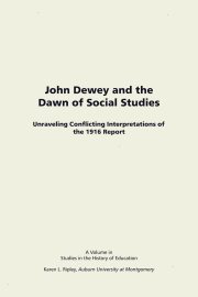 Couverture : John Dewey and the dawn of social studies