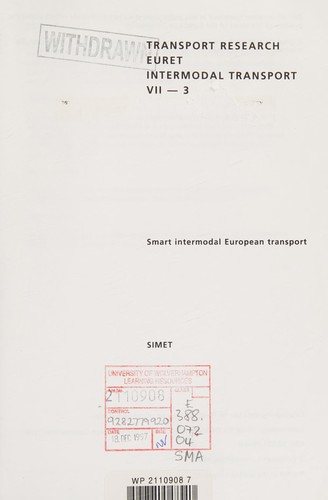 Couverture : Smart intermodal European transport