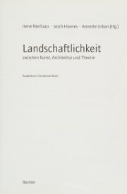 Couverture : Landschaftlichkeit