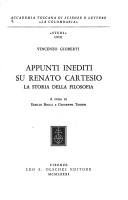Couverture : Appunti inediti su Renato Cartesio